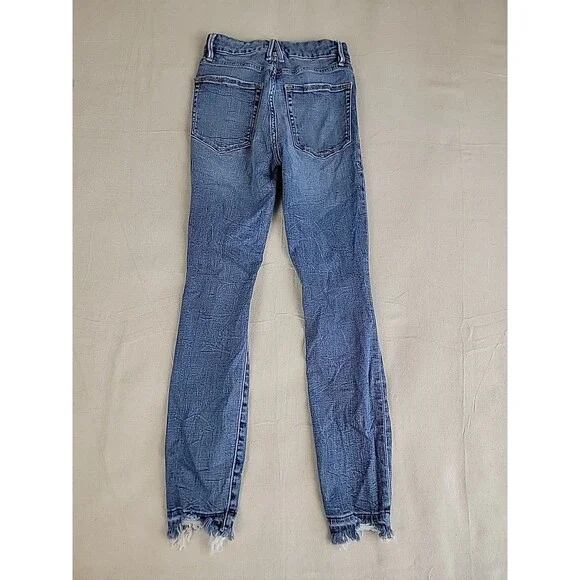 Good American Jeans‎ Womens 2 23x26 Skinny Distressed Stretch Mid Rise Modern - Picture 11 of 11
